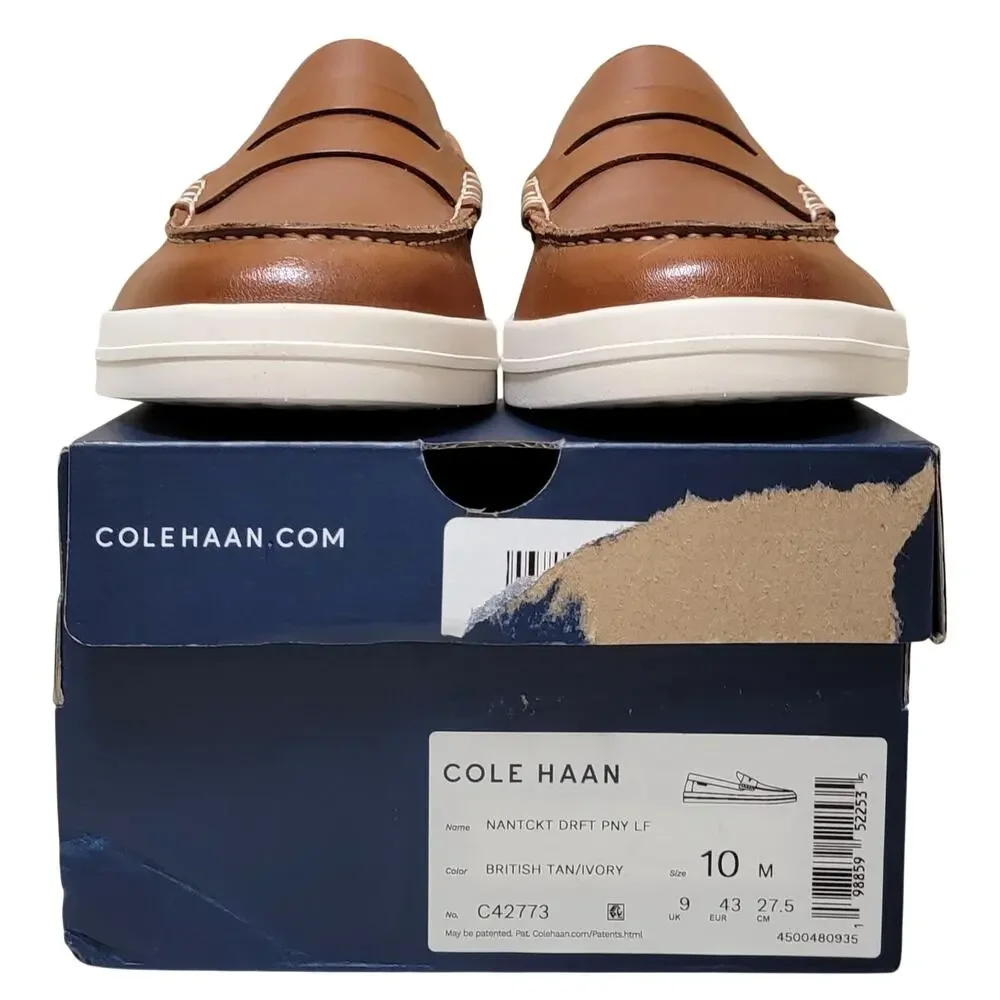 Cole Haan Men Nantucket Drift Slip On Penny Laafers Size US 10M British Tan